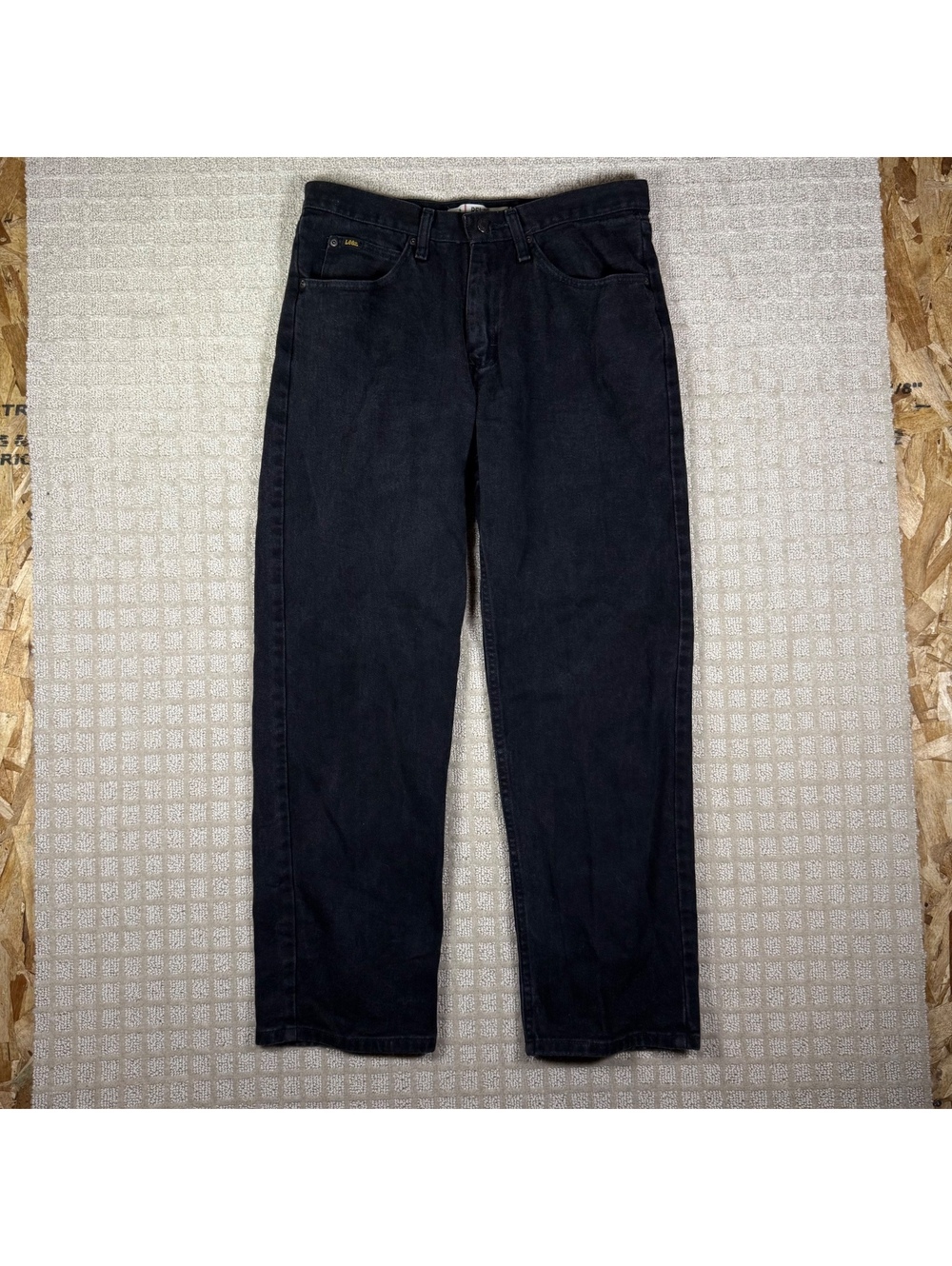 Lee Relaxed Fit Black Denim Jeans 32x29.5